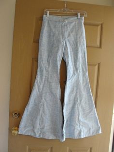 True Vintage 60s 70s light blue bell bottom pants size small 1960s 1970s Blue Cotton Wide Leg Flares, Blue Fitted Cotton Flares, Blue Fitted Wide-leg Flares, Fitted Blue Wide Leg Flares, Fitted Blue Cotton Flares, Light Wash Fitted High Waist Flares, Light Wash High Waist Fitted Flares, Fitted High Waist Light Wash Flares, Blue High Waist Fitted Flares