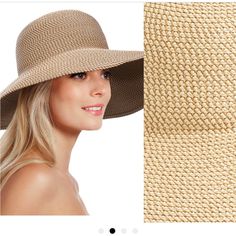 New No Tag Current In Retail Ships Same Day See All My Previous Sales On Eric Javits Color Peanut One Size Fits Most; Elasticized. 22 1/4” Inner Circumference. 4 1/2" Brim Width. Details & Care An Elegant Broad-Brim Sun Hat Is Woven From Airy, Lightweight Straw For A Look That's Both Graceful And Chic. Blocks 95% Of Uva And Uvb Rays. Elasticized Inner Band Fits Most. 95% Polypropylene, 5% Polyester. Spot Clean. See My Closet For Additional Colors And Styles Id589869 New Hampton, Straw Sun Hat, Band Fits, Sun Hat, Sun Hats, The Hamptons, Peanut, Straw, Women Accessories