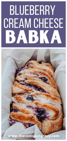 blueberry cream cheese bake with text overlay