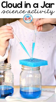 Rain Cloud In A Jar, Weather Science Activities, Cloud In A Jar, Weather Science