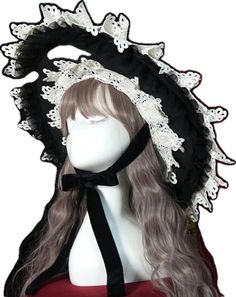 Gothic Winter Hat With Short Brim, Gothic Brimmed Winter Hats, Black Gothic Hat For Cosplay, Black Top Hat For Halloween Cosplay, Black Witchy Brimmed Costume Hat, Gothic Brimmed Costume Hats And Headpieces For Winter, Witchy Black Brimmed Costume Hat, Black Brimmed Witchy Costume Hat, Halloween Costume Party Cap