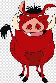 a cartoon bull with horns on it's head