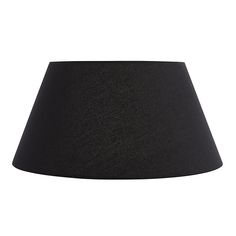 a black lamp shade on a white background