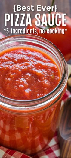 the best ever pizza sauce 5 ingredients, no cooking