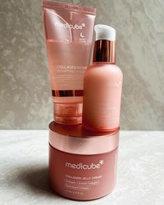 ✨ Ready for a radiant transformation? ✨ Dive into the ultimate nighttime skincare routine with @medicube_global! 🌙 🌟 Collagen Night Wrapping Mask: Wake up to firmer, smoother skin. This mask locks in moisture and delivers deep hydration while you sleep. 💧 Triple Collagen Serum: Infused with three types of collagen, this serum penetrates deep into the skin, boosting elasticity and plumping up fine lines. 🍧 Collagen Jelly Cream: Finish your routine with this lightweight yet deeply nourish... Skin Care Line, Collagen Products, Luxury Skin Care, Collagen Night Wrapping Mask, Medicube Collagen Night Wrapping Mask, Collagen Skin Care, Night Time Skin Care Routine