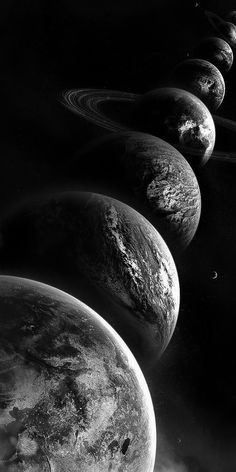 an artist's rendering of the planets in space