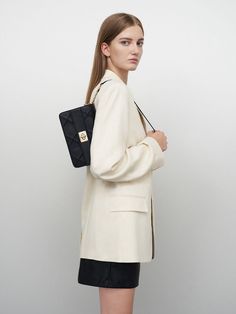 This product is made with at least 20% sustainable materials by weight. CHARLES & KEITH uses recycled, degradable, organic, and water-based materials in our eco-conscious collection. The perfect day-to-night bag, this Eleni crossbody bag in timeless black has a veratile, contemporary-classic design that makes it a fabulous choice for nearly all occasions. Featuring a classy quilted finish and luxurious gold-toned hardware, its nifty turn-lock closure will keep your belongings secure while ensuring easy access. Big enough to hold everything you need in a day, yet lightweight enough to carry around, you can sling this across the body with ease as you go about your day. Quilted Crossbody Bag, Contemporary Classic, Charles Keith, Black Cross Body Bag, Sustainable Materials, Eco Conscious, Easy Access, Classic Design, Crossbody Bag