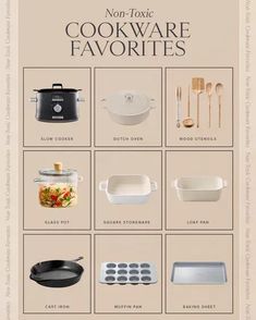 an advertisement for non - texe cookware favorites