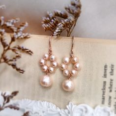 BONBON Earrings ✨ Pink Pearl Drop Earrings in 14K Rose Gold Filled • Simple & feminine pearl earrings with crafty touch. Perfect for both special occasions and everyday wear. A lovely gift & a treat for yourself 💖 • Drop length: 3 cm including ear wire • Handmade with genuine Freshwater Pearls and 14K gold-filled or Sterling Silver Wire. • 14K gold-filled and sterling silver are known for their lasting quality. These earrings will last for decades and are considered lifetime pieces of jewelry. Rose Gold Earrings With Pearl Charm For Anniversary, Rose Gold Pearl Charm Earrings For Anniversary, Delicate Hypoallergenic Rose Gold Pearl Earrings, Handmade Rose Gold Elegant Bridal Earrings, Handmade Elegant Rose Gold Bridal Earrings, Rose Gold Pearl Earrings With Ear Wire For Anniversary, Gift Rose Gold Pearl Drop Bridal Earrings, Rose Gold Pearl Drop Bridal Earrings As Gift, Elegant Pink Pearl Earrings For Celebration