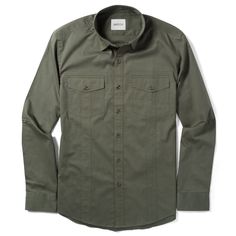 Explorer Two Pocket Men's Utility Shirt In Fatigue Green Cotton Twill On Body Lost Treasure, Safari Shirt, Utility Shirt, Harrison Ford, Indiana Jones, Green Cotton, Pocket Detail, Perfect Shirt, Favorite Shirts