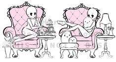 two people are sitting in chairs with a cake on the table and one is holding a baby