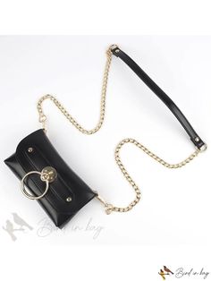 Bird in Bag - Leather Shoulder Strap with Chain for Handbag Everyday Shoulder Clutch With Chain, Chic Everyday Wallet On Chain With Metal Hardware, Elegant Belt Bag With Chain Strap For Everyday Use, Daily Use Crossbody Clutch With Chain, Trendy Leather Wallet On Chain For Everyday Use, Chic Rectangular Belt Bag With Chain Strap, Crossbody Bag With Hardware, Daily Use Belt Bag With Chain Strap, Everyday Crossbody Belt Bag With Chain Strap