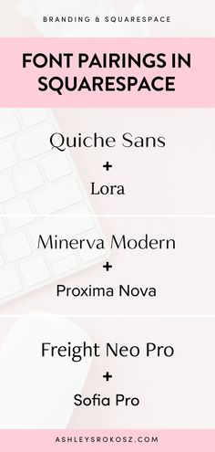 font pairings in squarespace with text overlaying the image and below it