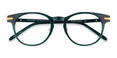 Clear Green Gold round eyeglasses available in variety of colors to match any outfit. These stylish full-rim, large sized acetate eyeglasses include free single-vision prescription lenses, a case and a cleaning cloth. Metal Eyeglasses, Round Eyeglasses, Prescription Eyeglasses, Green Gold, Prescription Lenses, Gold Frame, Green And Gold, Lenses, Green