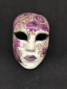 PLEASE WRITE YOUR TELEPHONE NUMBER WHEN YOU COMPLETE YOUR ORDER: Traditional and original papier-mache Venetian mask, handmade and decorated with acrylics colors. All our masks are handmade in our stores located in Venice. Our decorators use techniques typical of the Venetian tradition such as stucco, acrylics, gold and silver-leaf, macramè, passemenerie, pearls and crequelè to give you a wide range of masks. This shape is available in many different designs, colors and techniques. This mask is Guy Fawkes Mask, Paper Mache Mask, Venetian Masquerade Masks, Female Mask, Venetian Masquerade, Costume Masks, Fantasy Props, Venetian Mask, Cool Masks