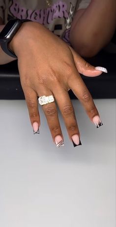 New Nail Inspo 2023, Shortie Acrylic Nails Square, Short Black Freestyle Nails, Short Basic Nail Sets, Natural Hair Updo Curly, Cute Shorties Nails, Cute Extra Short Nails, Freestyle Short Acrylic Nails