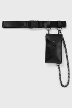 DISTORTION CLOUDS.- Statement belt with detachable bag.- KILLSTAR branded metal buckle.- Textured PU pouch with popper closure.- Detachable chain detail.- Wipe clean.- Pouch measures 17cm x 9cm x 3cm / 6" x 3.5" x 1.1"- Closure measurements: XS-M 50cm-86cm. L-XXL 60cm-101cm. 3XL-4XL 68cm-116cm.Belt: 100% PU, Metal hardware: Alloy comprising of 99% Aluminium, 1% Magnesium. Imported. Trendy Black Chain Belt With Removable Feature, Trendy Belts For Everyday Use, Trendy Black Belt Bag With Belt Loops, Fishnet Leggings, Statement Belt, Dog Hoodie, Virtual Closet, Edgy Fashion, Gothic Fashion