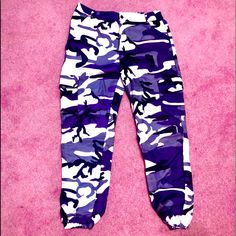 Purple Fatigued Cargo Pants- New! Size Says 3xl- Runs Small. These Run Very Small That’s Why I Said They Fit Like A Xl. Length- Approx 29 In Waist- Approx 16 In If They Fit- I Would Have Kept Them! But Now They Can Be Yours! Light Weight, Light Material. New Without Tags Mame Me An Offer! Cargo Pants Color, Pants Color, I Said, Jogger Pants, Color Purple, Track Pants, Cargo Pants, Pant Jumpsuit, Pants For Women