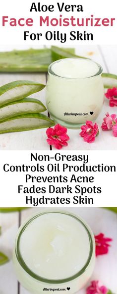 DIY Aloe Vera Face Moisturizer For Oily Skin Aloe Vera Face Moisturizer, Face Moisturizer For Oily Skin, Aloe Vera Face, Aloe Vera For Face, Skin Care Routine For 20s, Baking Soda Shampoo, Moisturizer For Oily Skin, Oily Skin Care