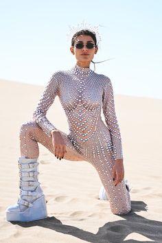 Pearl Jumpsuit, Rhinestone Jumpsuit, Gender Fluid Fashion, Fest Outfits, Womens Jumpsuits, Burning Man Outfits, Dancers Outfit, Music Festival Outfits, Burning Man Festival