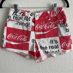 Please Message Me With Any Questions And Check Out My Other Items To Bundle And Save Vintage Coca Cola, Coca Cola Vintage, Women Denim Jeans, Jeans Shorts, Coca Cola, Jean Shorts, Red White, Denim Jeans, Red And White