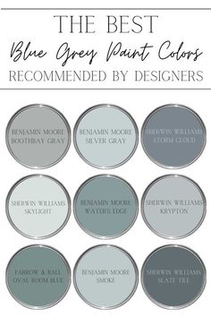 the best blue grey paint colors recommended by designers - sherylum moore, silver gray,