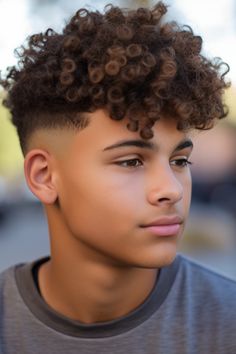 Boys Hairstyles Curly Hair, Teen Boys Haircut Trendy 2024, Curly Boy Hair Styles, Curly Hair Boys Haircut, Teen Boy Curly Haircut, Mixed Boy Haircut Curly Hair, Curly Boys Haircuts