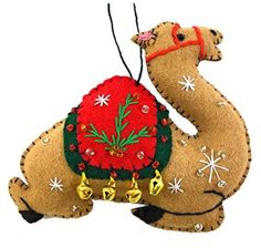 an ornament shaped like a camel with bells