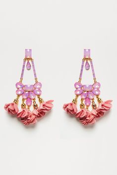 Available In Pink And White. Drop Earrings Floral Detail Rhinestone Detail Post Back Closure Imported | I'll Always Pick You Earrings in Pink by Fashion Nova Pink Earrings Outfit, Unique Luxury Pink Earrings, Luxury Pink Pierced Earrings, Glamorous Pink Pierced Earrings, Cheap Pink Statement Flower Earrings, Luxury Pink Formal Clip-on Earrings, All Pink Outfit, Pink Coat, Pink Blouse