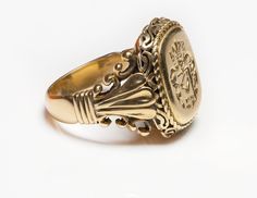 Gold Crest Ring. Antique men’s ring with beautiful detail gold work. Size 12.25. Antique Mens Rings Gold, Antique Engraved Open Ring For Ceremonial Occasions, Vintage Ceremonial Signet Ring With Open Design, Vintage Ceremonial Open Signet Ring, Timeless 14k Gold Signet Ring For Collectors, 14k Gold Timeless Signet Ring For Collectible, 14k Gold Timeless Signet Ring Collectible, Ceremonial Engraved Open Ring With Hallmark, Antique Open Ring For Ceremonial Occasions