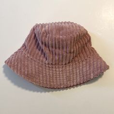 Excellent Condition. Never Worn. Bin D Spring Corduroy Hat With Curved Brim, Corduroy Hat With Curved Brim For Spring, Corduroy Bucket Hat, Pink Corduroy, Wild Fable, Bucket Hat, Light Pink, Women Accessories, Hats