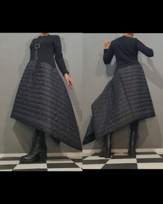 "Avant Garde Black Dress, Extravagant Asymmetrical Dress, Party Dress, Long Sleeve Dress  ❤️ Extravagant designs and high quality fabrics! ❤️ Materials & Care Cotton, Elastane, Poliester Hand wash at low temperatures. Do not machine dry. Do not iron. Do not dry clean! ❤️ Sizing We can make your piece from XS to 5XL! Everything in the shop can be also made according to your measures free of charge! ❤️ Shipping ✈ Ready to ship The time I need to prepare an order for shipping varies. For details, s Avant Garde Dress, Black Asymmetrical Dress, Dress Extravagant, Long Sleeve Dress Black, Dress Grunge, Avant Garde Dresses, Grunge Dress, Gothic Dress, Black Long Sleeve Dress