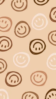 the words today are written in brown and white on a beige background with smiley faces