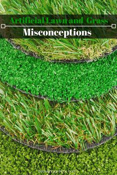 artificial lawn and grass misconceptions with text overlay that reads artificial lawn and grass misconceptions