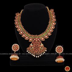 Design by Classical Dance Jewelry®  -- Colorful And Designer Beautiful Necklace Set For Women.You Can Wear this Necklace Set In Parties, Engagement, Weddings, Birthdays And Many Occasion As You Like. -- Handmade Indian Item. Every Necklace Studded Beautifully in Enamel And Gold Finish. -- Especially For Bharatnatyam And Kuchipudi Dance Performances. ❇️ Imitation Jewelry by nature is little soft compared to real jewelry so little shape variations and dents could happen during shipping even after Kuchipudi Dance, Mango Mala, Classic Dance, Jewelry Colorful, Classical Dance, Dance Jewelry, Real Jewelry, Out Of Shape, Dance Performance