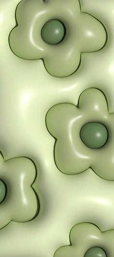 an abstract background with green and white flowers