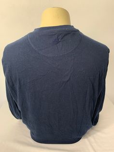 John Bartlett Shirt Size Medium Color: navy Material: polyester and cotton bag 14q JN Navy Casual Cotton Top, Casual Navy Cotton Top, Navy Cotton Top For Fall, Casual Navy T-shirt For Fall, Navy Cotton Long Sleeve Tops, Navy Nautical Cotton T-shirt, Cotton Bag, Size Medium, Navy