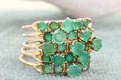 Estate 14K Emerald Rose Gold Stack Ring Emerald And Rose Gold, Pretty Jewelry, Shiny Things, Pretty Jewellery, All That Glitters, Jewellery Design, Coco Chanel