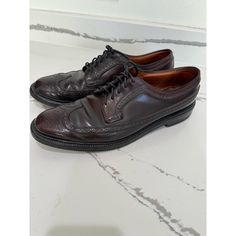 Vintage Florsheim 93605 Shell Cordovan V-Cleat 12b Burgundy Longwing Imperial Shoes Vintage, Vintage Shoes, Derby, Men's Shoes, Oxford, Shells, Size 12, Man Shop, Color