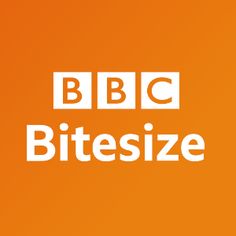 the bbc bitesize logo on an orange background