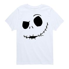 Add a spooky addition to their outfit with this Disney's The Nightmare Before Christmas Boys Jacks Face Tee. ©Disney FEATURES Crewneck Short sleevesFABRIC & CARE Cotton, polyester Machine wash Imported Size: Medium. Color: White. Gender: male. Age Group: kids. Pattern: Graphic. Jack Skellington Faces, Face Graphic, Harvest Thanksgiving, Christmas Town, Holiday Candy, Kids Pattern, The Nightmare Before Christmas, Boys Christmas, The Nightmare