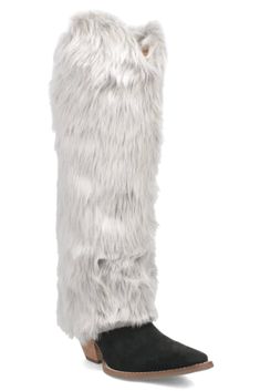 Embrace your "Fancy and Fabulous" vibe with the Snuggles leather boot. This 18-inch head-turner will keep you comfy and chic all season long. The supple leather upper is playfully paired with a flirty faux fur cuff, for a rich and unexpected mix. Sporting a 2 1/2-inch heel and a sharp snip toe, these boots are more than just a fashion statement; they're a must-have for fashion risk-takers. Foot: Suede Leather Shaft Height: 18" Circumference: 16" Heel Height: 2 1/2" Insole: Cushion Comfort Insole Boujee Style, Dingo Boots, Bad And Boujee, Leather Boot, 2 Inch Heels, Cowgirl Boots, Bag Set, Belt Bag, Suede Leather