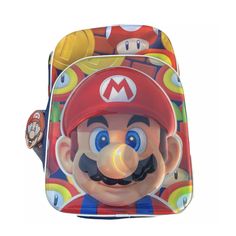 Super Mario 17” Backpack With Laptop Sleeve 2021 Book Bag New Design Nintendo. Dimensions: 17" H X 12" W X 5" D Top Zipper Closure With Decorative Pull Roomy Interior With Laptop Slip Pocket Exterior Zipper Compartment Features Molded Plastic Panel Design Foam Mesh Side Pockets Padded, Adjustable Straps With Reflective Piping Warning Choking Hazardcontains Small Parts; Not Suitable For Children Under 3 Years Nintendo, All Rights Reserved Synthetic Materials Spot Clean Imported Super Mario! Backp Red Character Bag For School, Red Backpack For School Events, Novelty Red Travel Bag, Character Print Backpack For School, Red Backpack For School Events At Year End, Red Backpack For End Of School Year Events, Red Backpack For End-of-school-year Events, Red Bags For School And End Of School Year, Red Student Backpack For End Of School Year