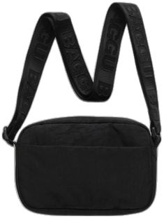 Nylon Bag, Zip Pockets, Adjustable Straps, Collage, Pins, Black