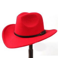 Material:Wool Blend Condition:100% New Style:Cowboy Western Size: 7 1/8-7 1/4 High of crown: 10 cm Width of brim: 7 cm Head circumference:57-58 cm Measure conversion: 1 inch = 2.54 cm; 1 cm = 0.393 inches Color: 8 Colors ,As the pictures showsNote:1.Lighting, display and other factors can cause COLOR SHADING, please comprehensive pictures, text descriptions to determine Winter Retro Adjustable Fedora, Retro Adjustable Fedora Hat Band, Adjustable Retro Fedora Hat Bands, Retro Adjustable Felt Hat With Flat Brim, Red Fedora Felt Hat For The Beach, Red Fedora Felt Hat For Beach, Red Fedora Felt Beach Hat, Casual Red Adjustable Fedora, Red Flat Brim Felt Hat For The Beach