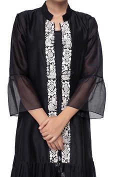 Black midi dress with floral embroidered motifs and bell sleeves.
Component: 1
Embroidered
Neckine: Mandarin
Sleeve Length: Three quarter
Fabric: Cotton Silk
Color: Black
Floral motifs - Aza Fashions Embroidered Motifs, Black Midi, Fashion App, Floral Motifs, Embroidered Silk, Dress For Women, Black Midi Dress, Embroidered Dress, Cotton Silk