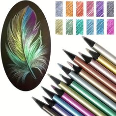 Quantity:2; Theme:Holiday; Type:Wall Hangings; Style:Modern; Listing Date:07/18/2023 Metal Art Pencil, Metallic Colored Pencils, Diy Projektit, Graffiti Painting, Drawing Supplies, Creative Painting, Color Pencil Art