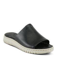 Step into luxurious comfort with our super soft leather slip-on, designed for maximum flexibility with its cushioned footbed, and effortless on/off convenience thanks to the elastic gore. Size: EU 39.  Color: Black.  Gender: female.  Age Group: adult. Womens Clogs And Mules, Birkenstock Sandals Women, Summer Sandals Flat, Spring Sandals, Spring Step Shoes, Footbed Sandals, Blue Sandals, Womens Wedges, Thick Heels