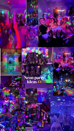 Neon party idea Neon Party, Birthday Party Ideas, My Birthday, House Party, Party Ideas, Birthday Party, Neon