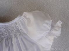 Smocked baby dress smocked white dress smocked by ittybittycouture, $52.00 White Christening Dress, Flower Girl Baby, White Smocked Dress, Smocked Baby Dresses, Baby Flower, Christening Dress, Hand Smock, Home Dress